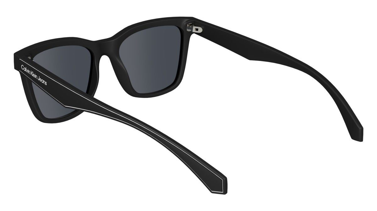 Sonnenbrillen Calvin Klein Jeans CKJ24301S (001) farbe black form rechteckig gläser solid smoke