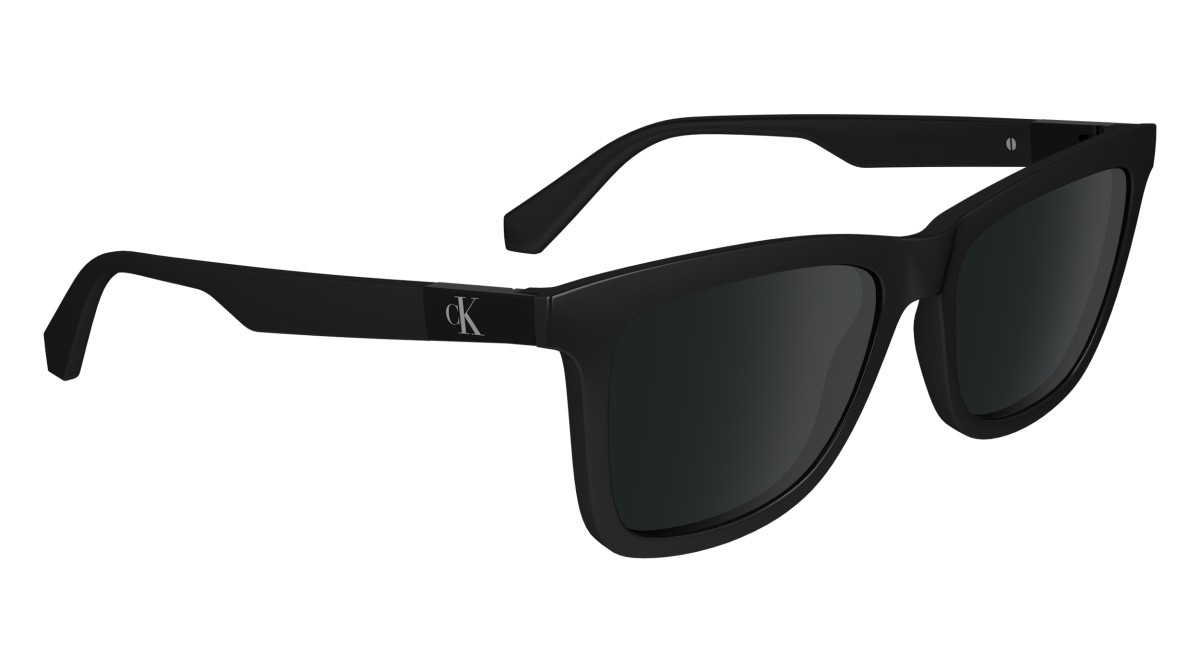 Sunglasses Calvin Klein Jeans CKJ24601S (001) color black shape rectangle lenses solid grey