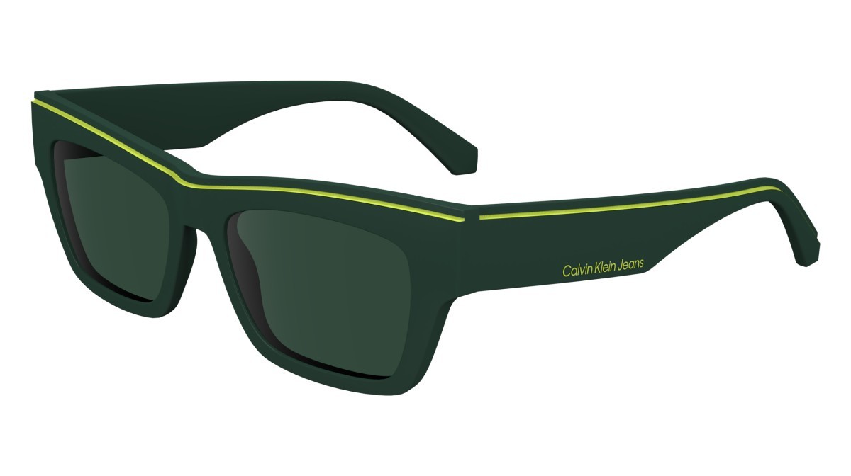 Sonnenbrillen Calvin Klein Jeans CKJ24602S (306) farbe forest form rechteckig gläser solid green