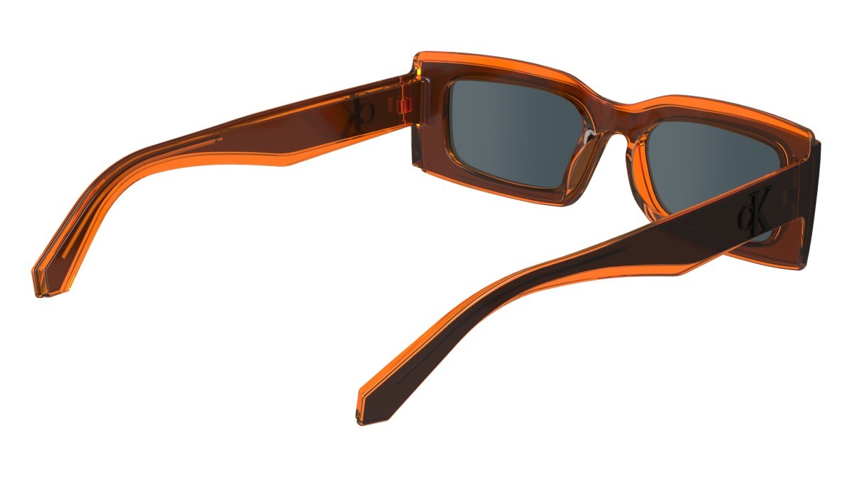Sonnenbrillen Calvin Klein Jeans CKJ24604S (057) farbe grey/orange form rechteckig gläser solid grey