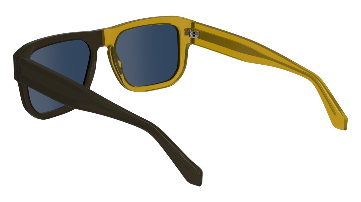 Occhiali da sole Calvin Klein Jeans CKJ24607S (275) colore honey to brown forma rettangolare lenti solid blue