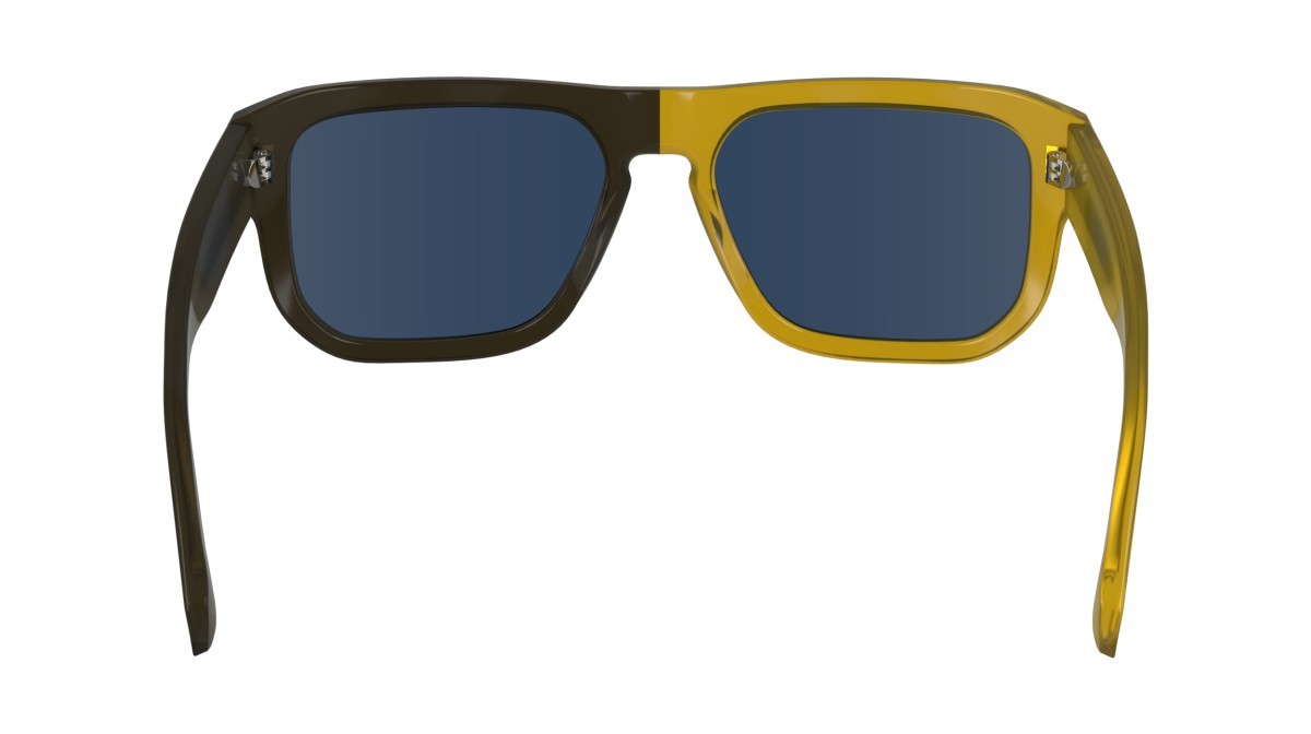 Occhiali da sole Calvin Klein Jeans CKJ24607S (275) colore honey to brown forma rettangolare lenti solid blue