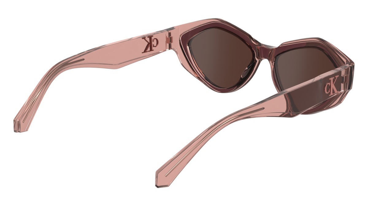 Sonnenbrillen Calvin Klein Jeans CKJ24621S (605) farbe burgundy/blush form rechteckig gläser solid burgundy