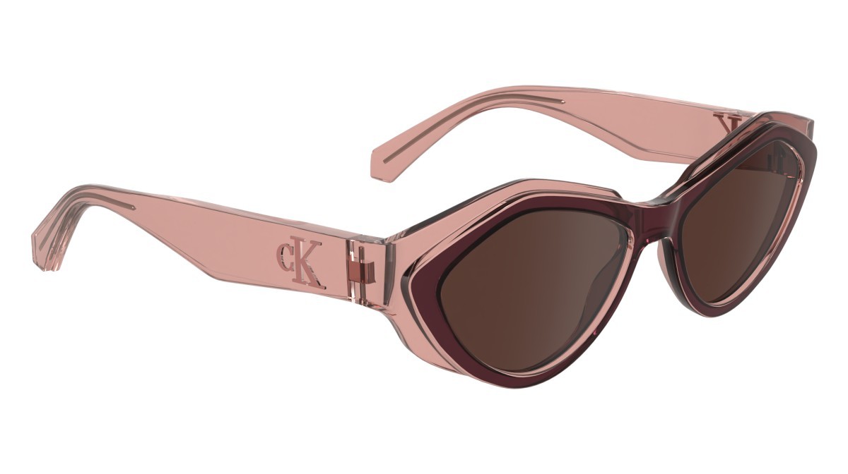 Sonnenbrillen Calvin Klein Jeans CKJ24621S (605) farbe burgundy/blush form rechteckig gläser solid burgundy