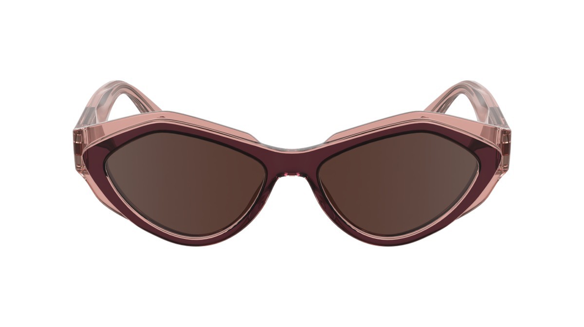 Sonnenbrillen Calvin Klein Jeans CKJ24621S (605) farbe burgundy/blush form rechteckig gläser solid burgundy