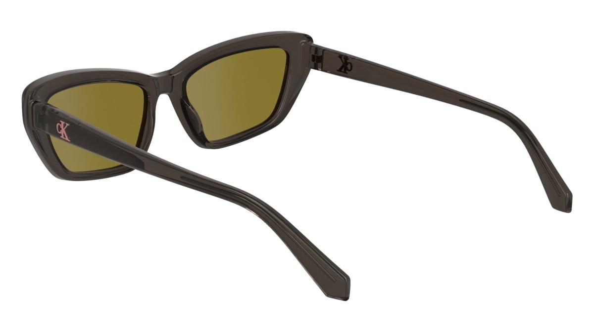 Sonnenbrillen Calvin Klein Jeans CKJ24623S (210) farbe brown form schmetterling gläser solid ocher