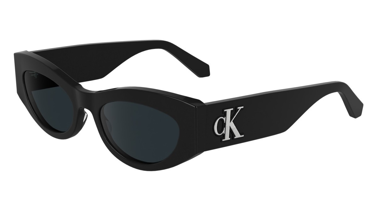 Sonnenbrillen Calvin Klein Jeans CKJ24626S (001) farbe black form schmetterling gläser solid smoke