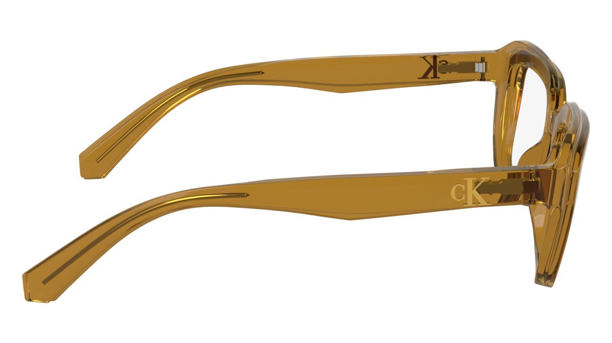 Brillen Calvin Klein Jeans CKJ24627 (210) farbe brown/amber form rechteckig gläser colore 4