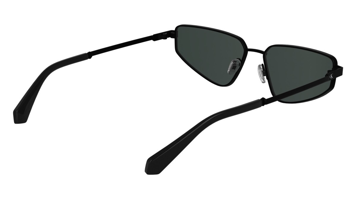 Occhiali da sole Calvin Klein Jeans CKJ25200S (002) colore matte black forma cat eye lenti solid grey