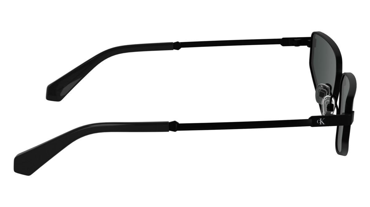 Occhiali da sole Calvin Klein Jeans CKJ25200S (002) colore matte black forma cat eye lenti solid grey