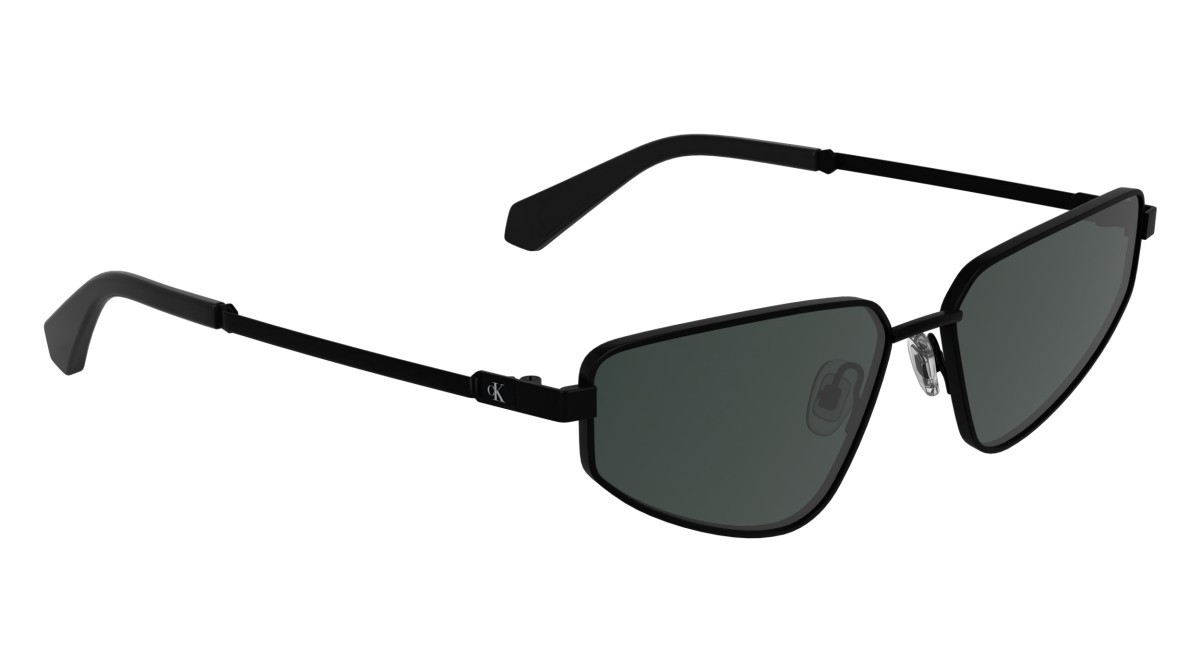 Occhiali da sole Calvin Klein Jeans CKJ25200S (002) colore matte black forma cat eye lenti solid grey