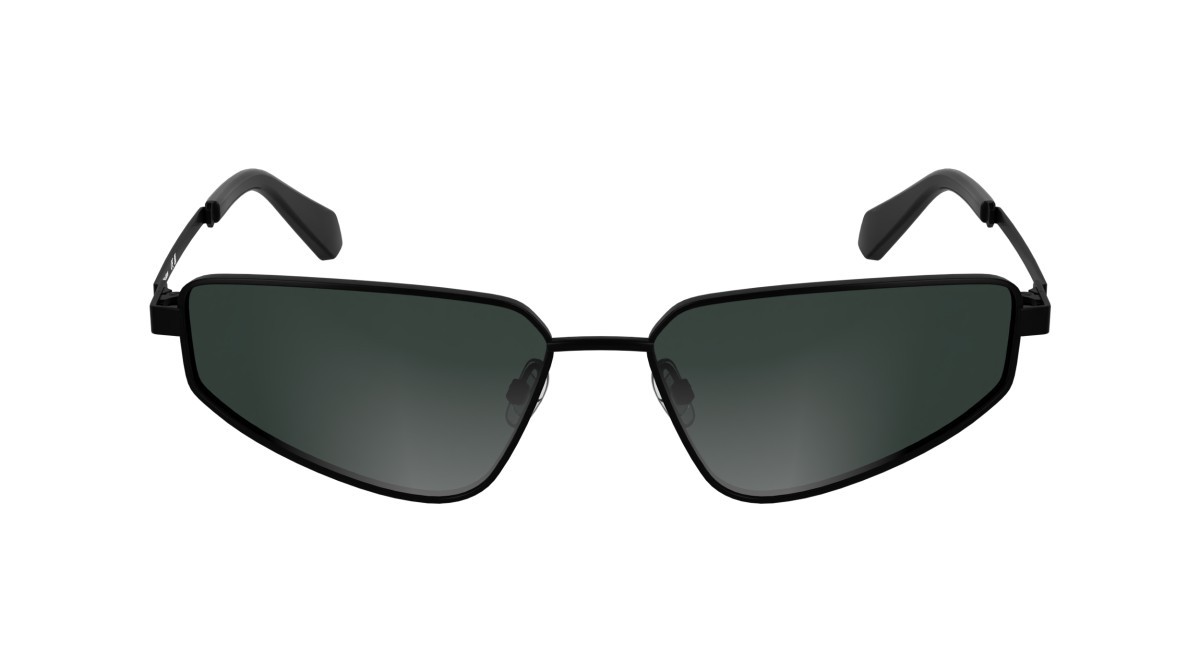 Occhiali da sole Calvin Klein Jeans CKJ25200S (002) colore matte black forma cat eye lenti solid grey