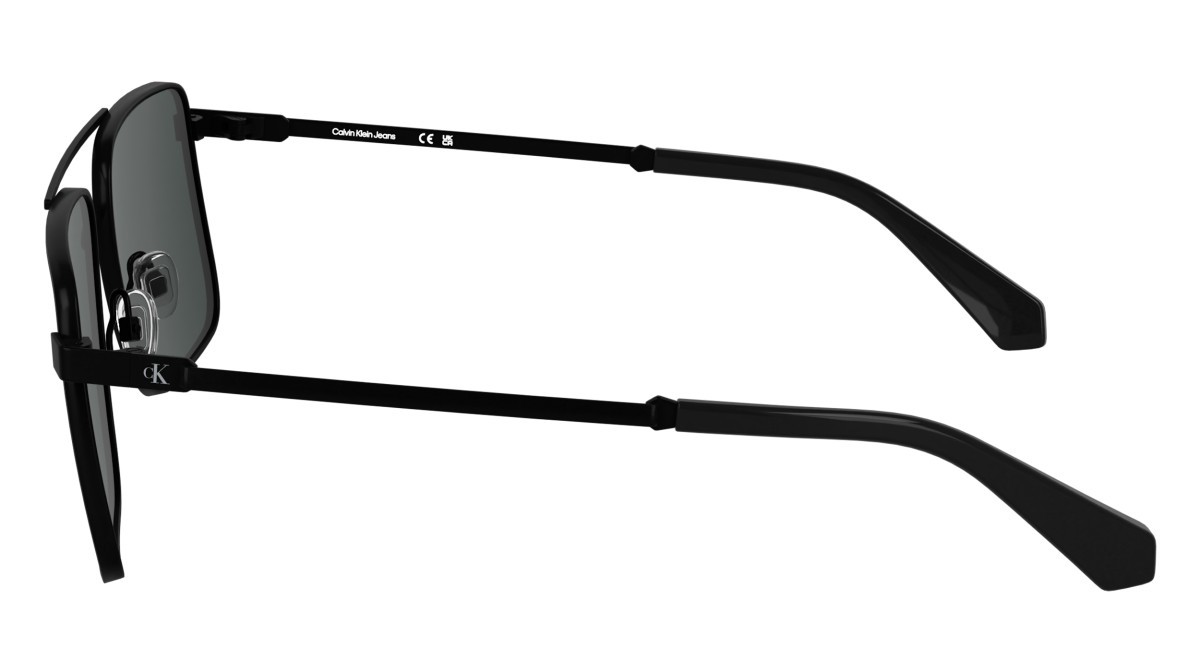 Sonnenbrillen Calvin Klein Jeans CKJ25201S (002) farbe matte black form aviator gläser solid grey