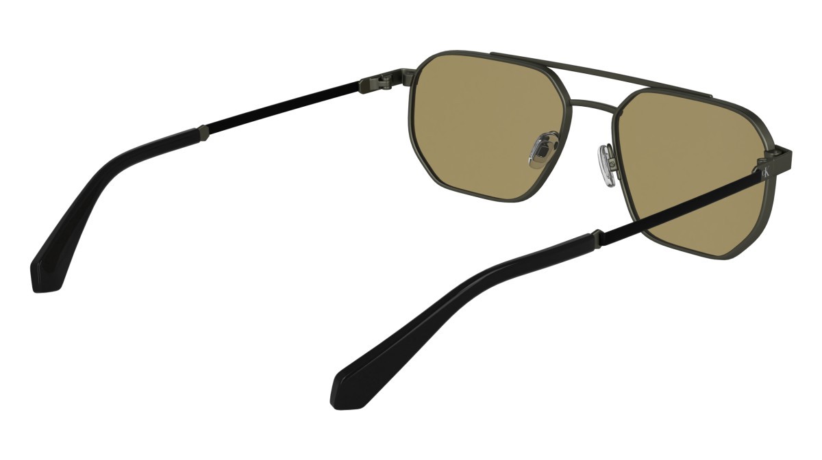 Sunglasses Calvin Klein Jeans CKJ25202S (014) color matte dark gunmetal shape rectangular lenses solid orange