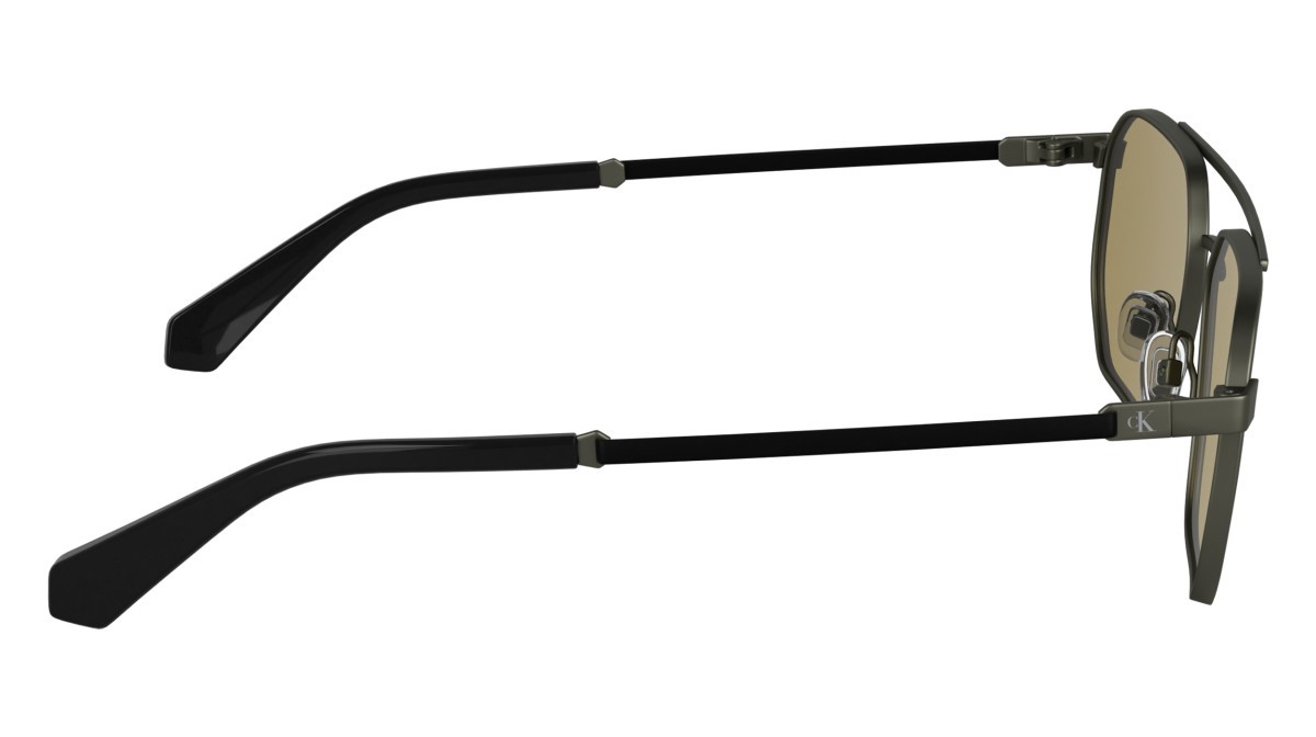 Sunglasses Calvin Klein Jeans CKJ25202S (014) color matte dark gunmetal shape rectangular lenses solid orange