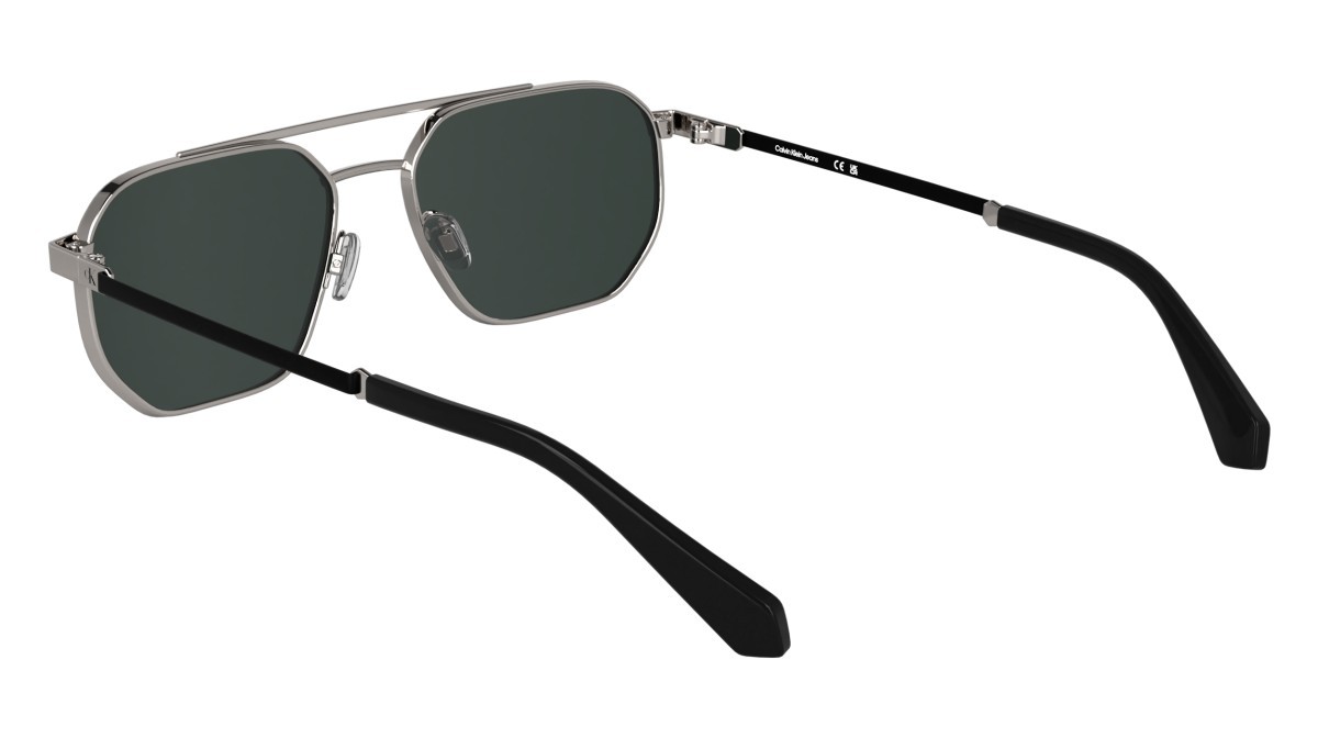 Sunglasses Calvin Klein Jeans CKJ25202S (016) color light ruthenium shape rectangular lenses solid grey