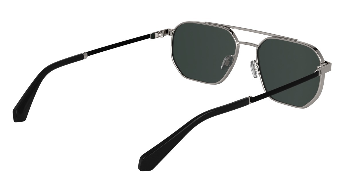 Sunglasses Calvin Klein Jeans CKJ25202S (016) color light ruthenium shape rectangular lenses solid grey