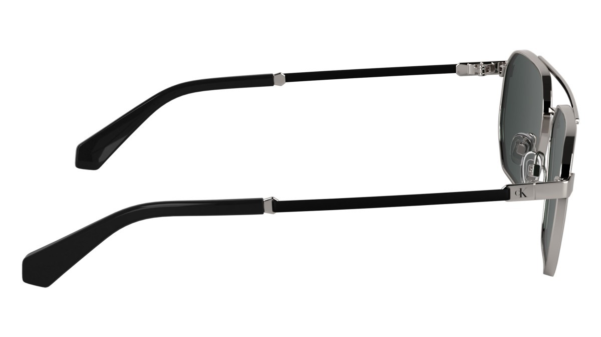 Sunglasses Calvin Klein Jeans CKJ25202S (016) color light ruthenium shape rectangular lenses solid grey