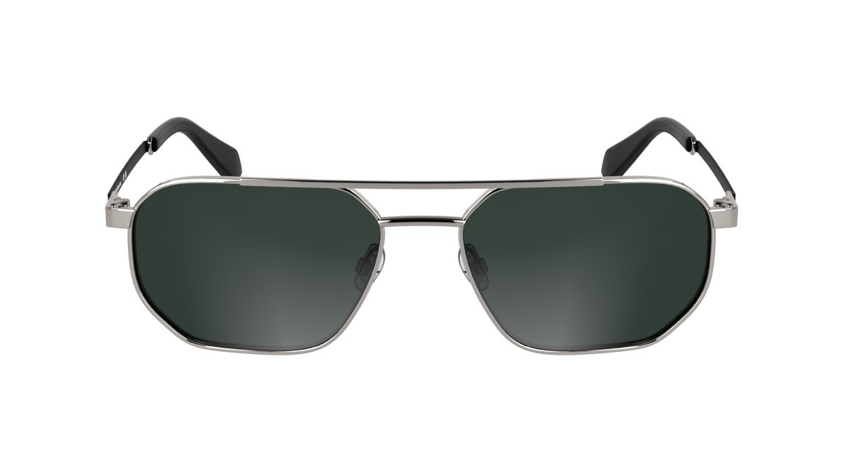 Sunglasses Calvin Klein Jeans CKJ25202S (016) color light ruthenium shape rectangular lenses solid grey
