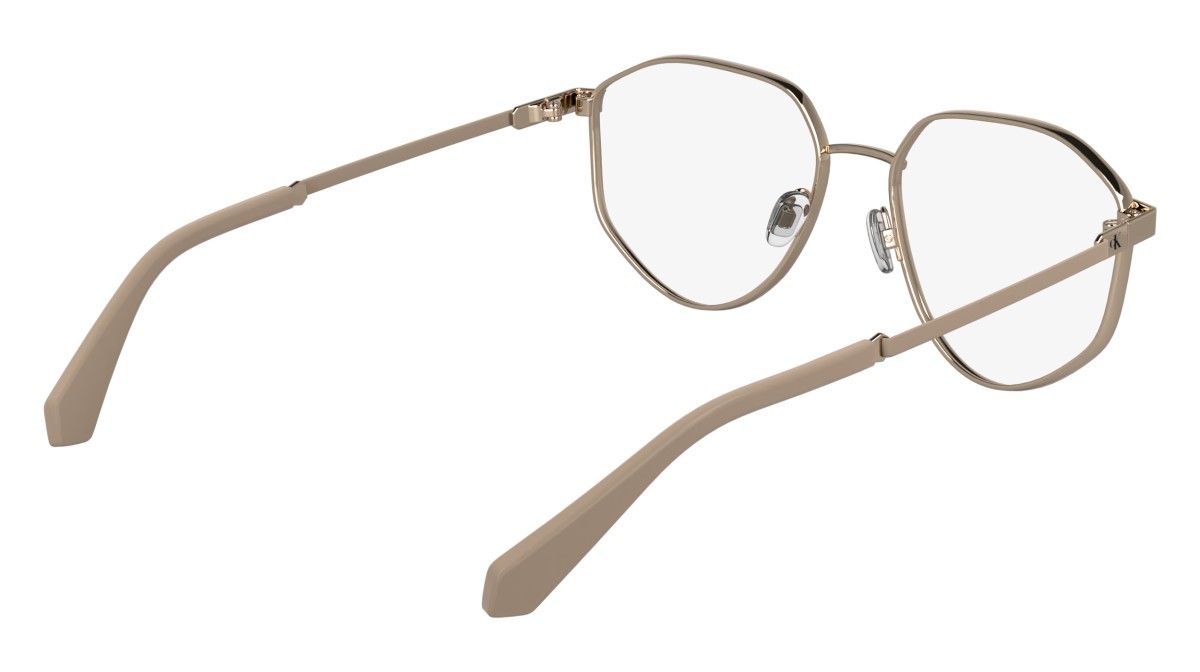 Brillen Calvin Klein Jeans CKJ25204 (770) farbe rose gold form rechteckig gläser colore - 4
