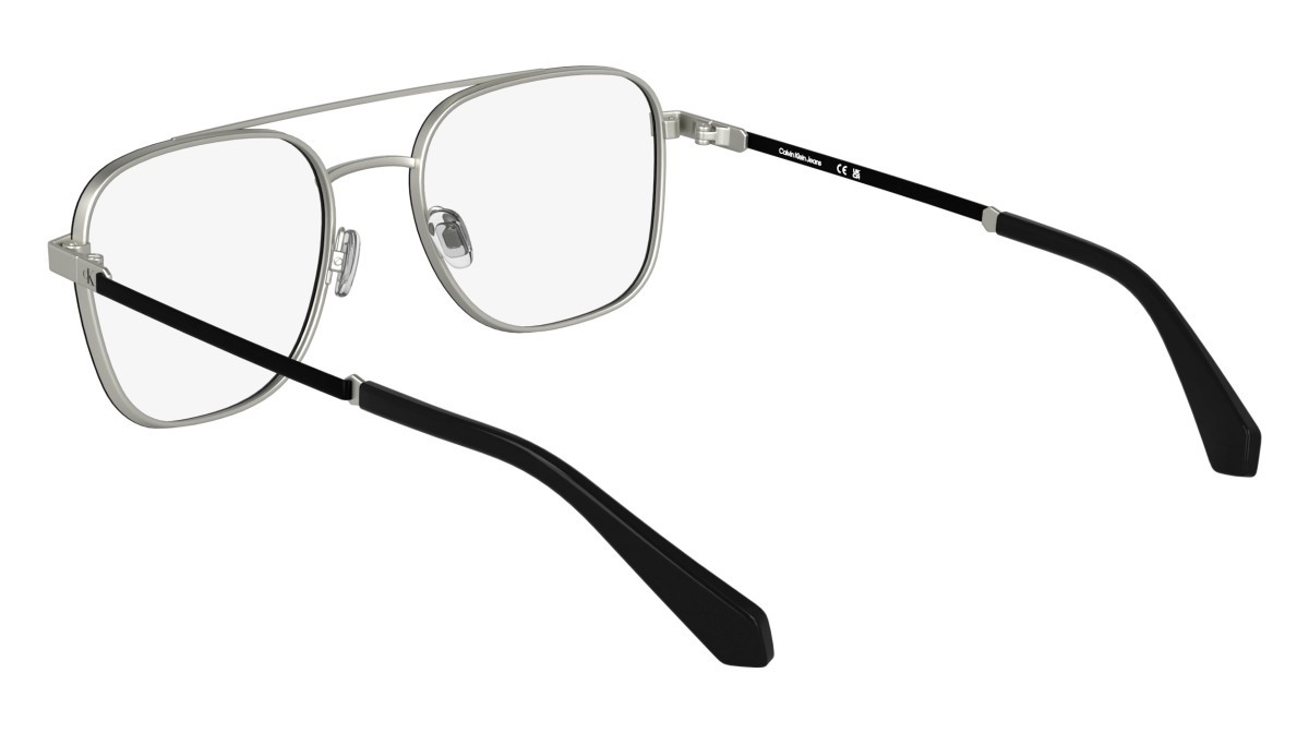 Occhiali da vista Calvin Klein Jeans CKJ25205 (043) colore matte silver/black forma aviator lenti colore - 2