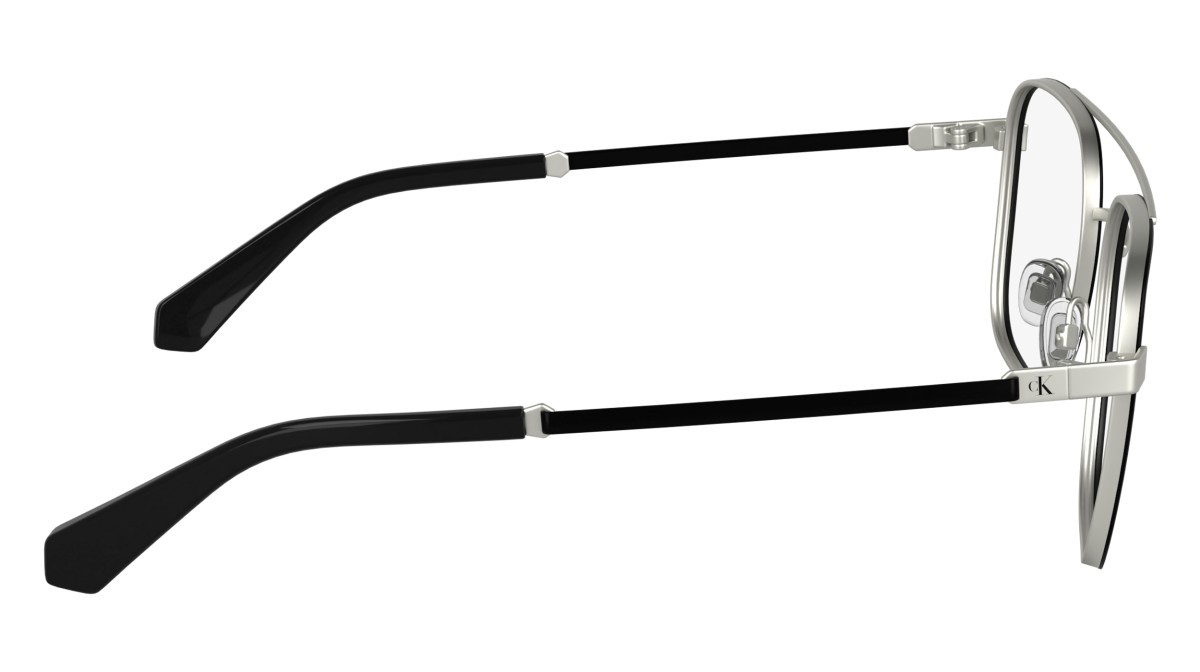 Occhiali da vista Calvin Klein Jeans CKJ25205 (043) colore matte silver/black forma aviator lenti colore - 2