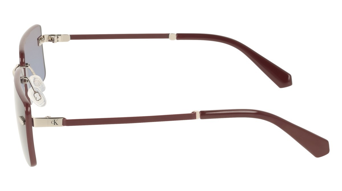 Sonnenbrillen Calvin Klein Jeans CKJ25206S (046) farbe silver/burgundy to blue form rechteckig gläser gradient burgundy/azure