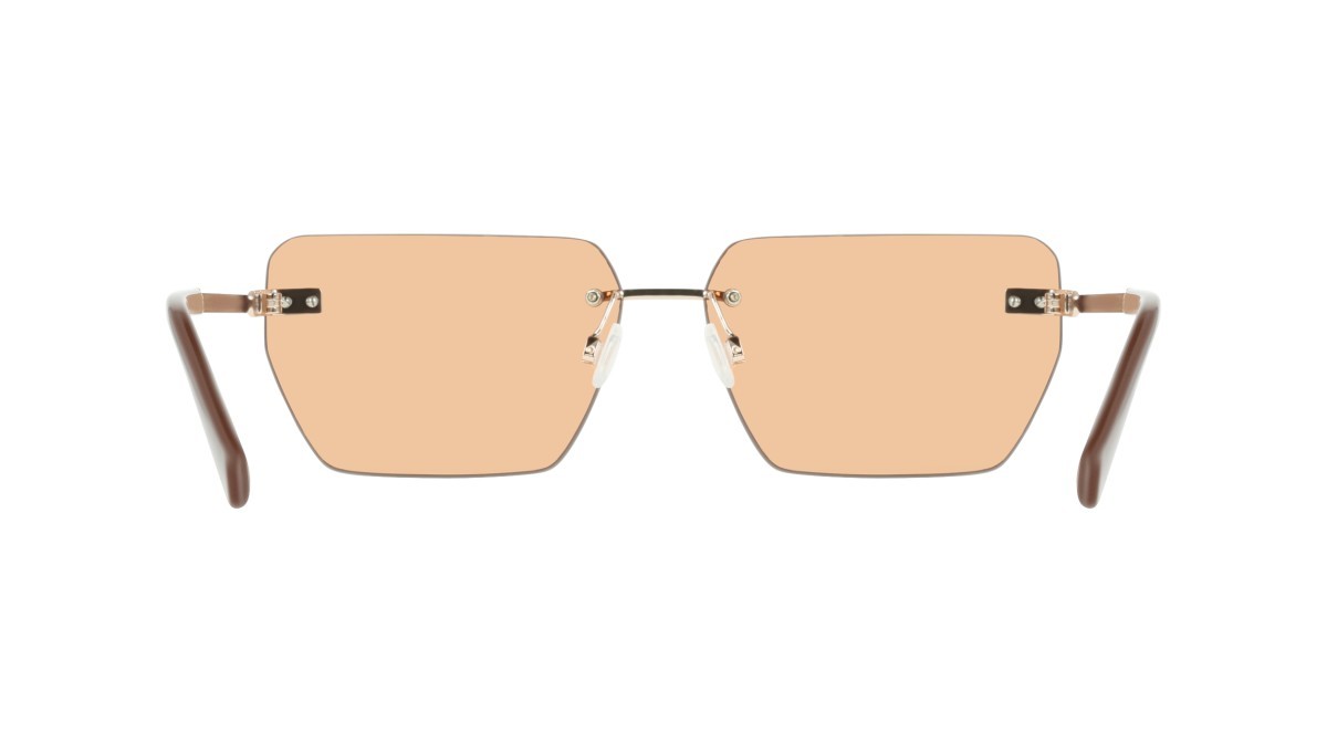 Sonnenbrillen Calvin Klein Jeans CKJ25207S (721) farbe gold/orange form rechteckig gläser solid orange