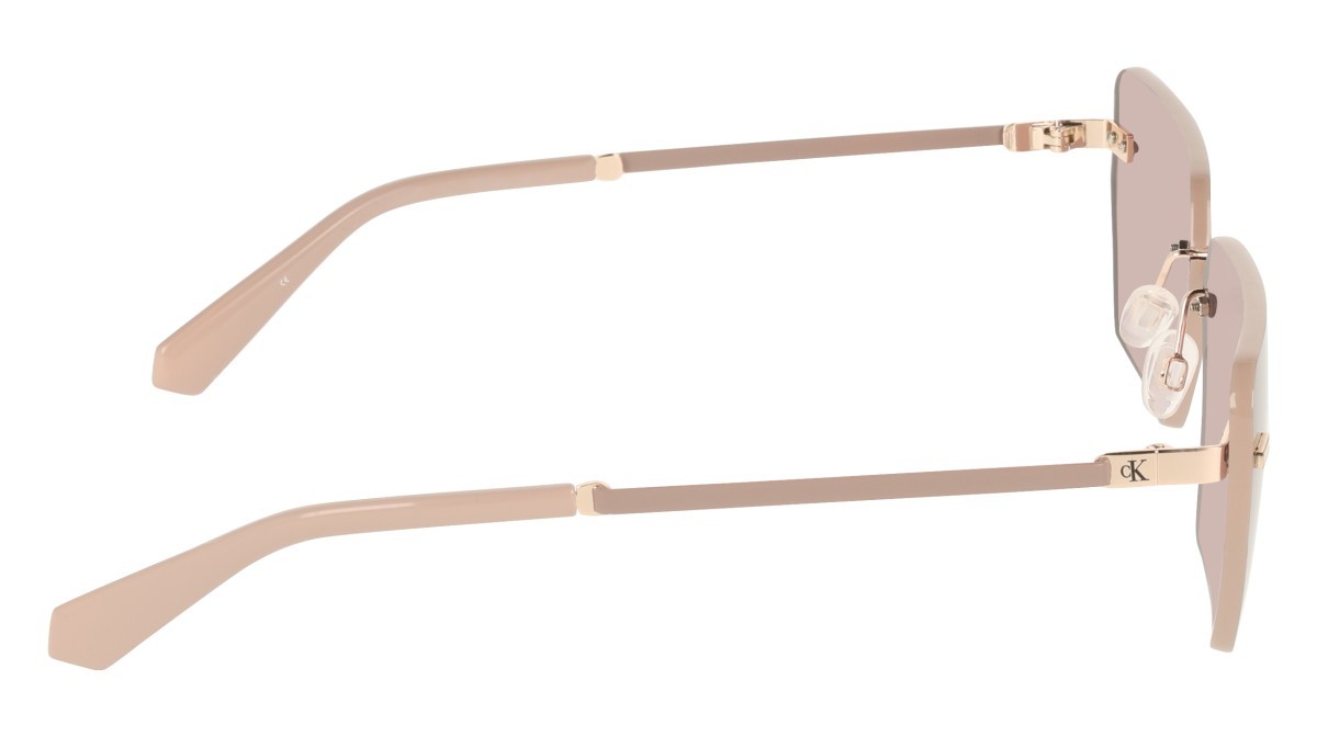 Sonnenbrillen Calvin Klein Jeans CKJ25207S (722) farbe gold/rose form rechteckig gläser solid rose