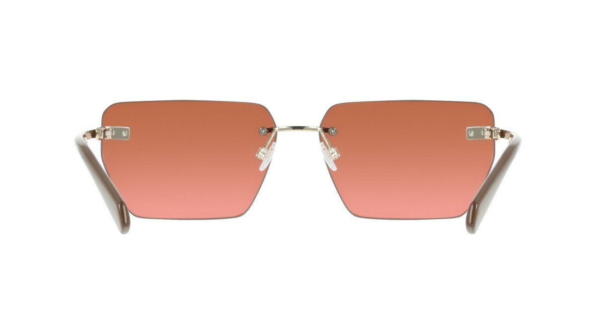 Sonnenbrillen Calvin Klein Jeans CKJ25207S (725) farbe gold/brown to pink form rechteckig gläser gradient brown/pink