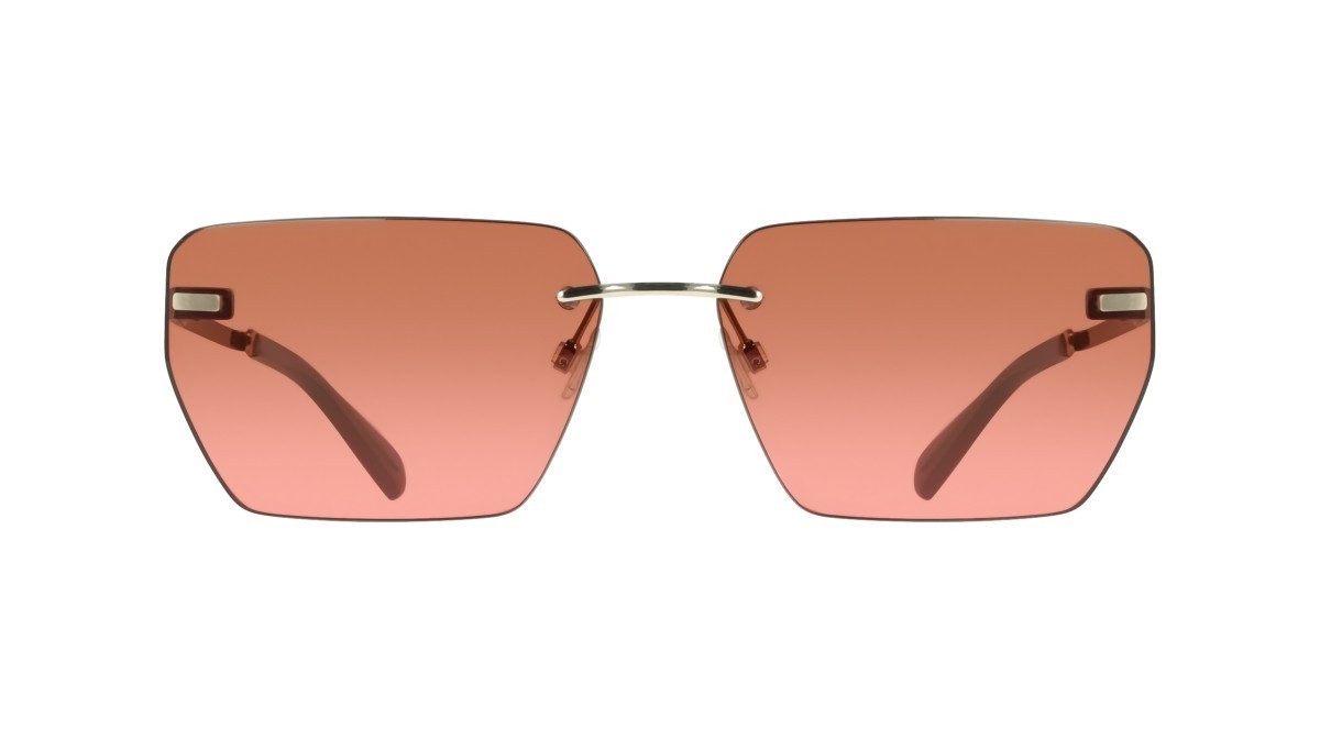 Sonnenbrillen Calvin Klein Jeans CKJ25207S (725) farbe gold/brown to pink form rechteckig gläser gradient brown/pink
