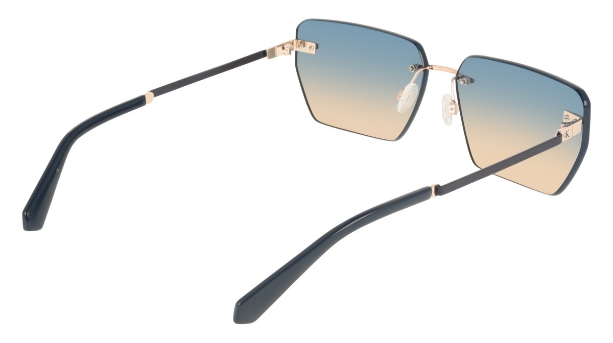 Sonnenbrillen Calvin Klein Jeans CKJ25207S (726) farbe gold/blue to sand form rechteckig gläser gradient blue/sand