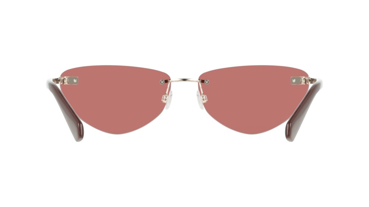 Sonnenbrillen Calvin Klein Jeans CKJ25208S (723) farbe gold/burgundy form cat-eye gläser solid wine