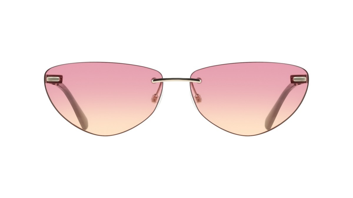 Sonnenbrillen Calvin Klein Jeans CKJ25208S (727) farbe gold/purple to sand form cat-eye gläser gradient plum/sand