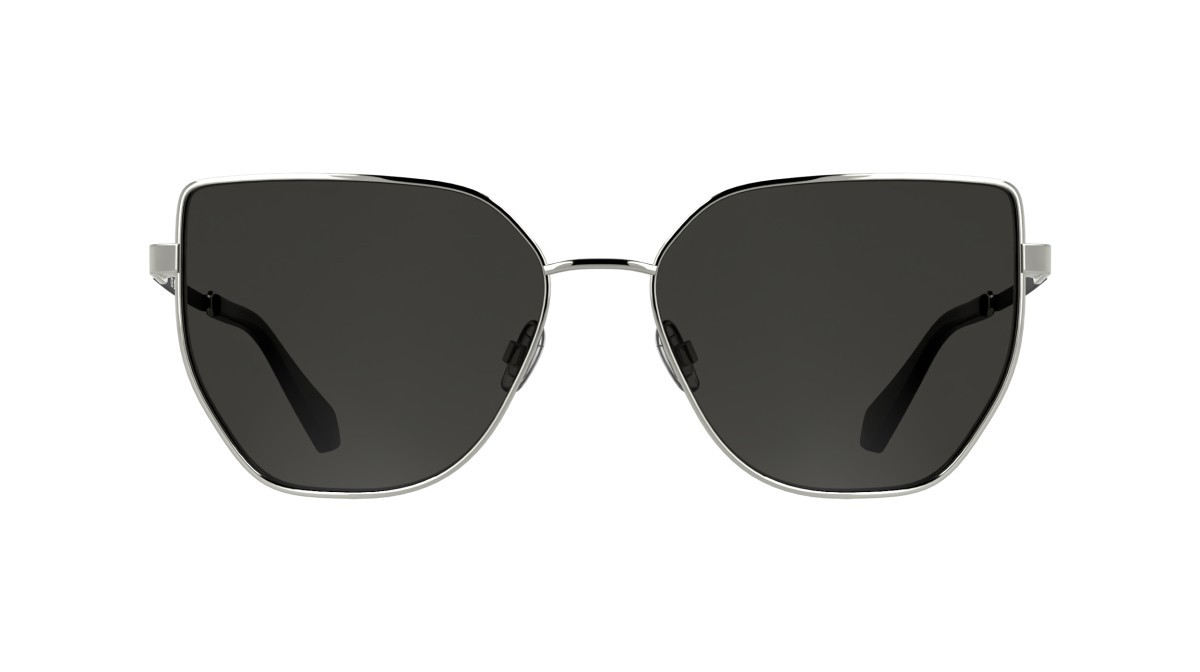Sonnenbrillen Calvin Klein Jeans CKJ25209S (040) farbe silver form schmetterling gläser solid grey