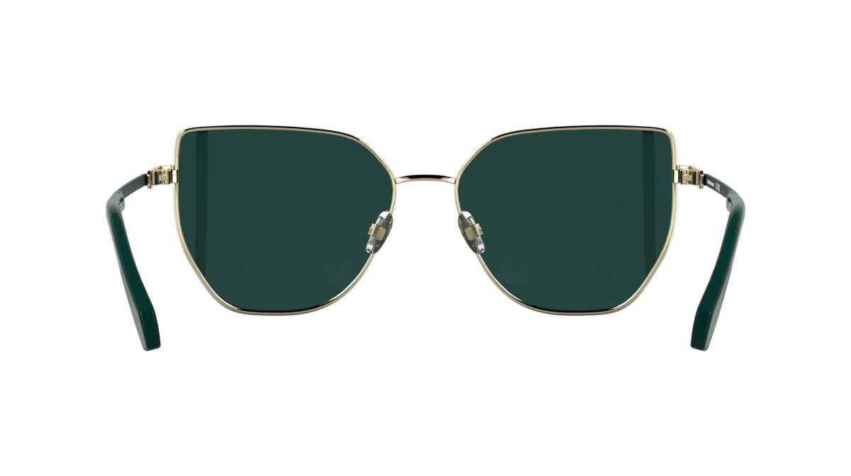 Occhiali da sole Calvin Klein Jeans CKJ25209S (717) colore gold forma farfalla lenti solid green