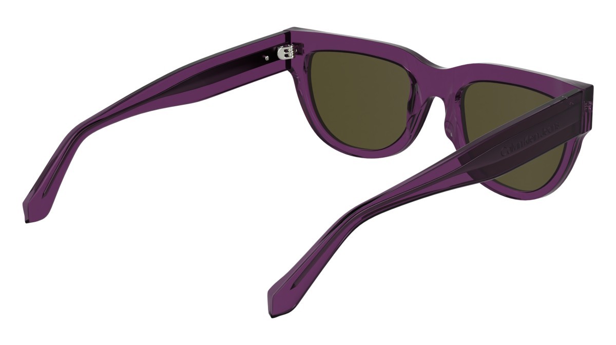 Occhiali da sole Calvin Klein Jeans CKJ25600S (208) colore brown to violet forma cat eye lenti solid brown