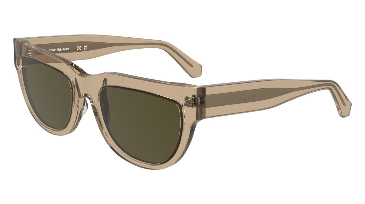 Occhiali da sole Calvin Klein Jeans CKJ25600S (208) colore brown to violet forma cat eye lenti solid brown