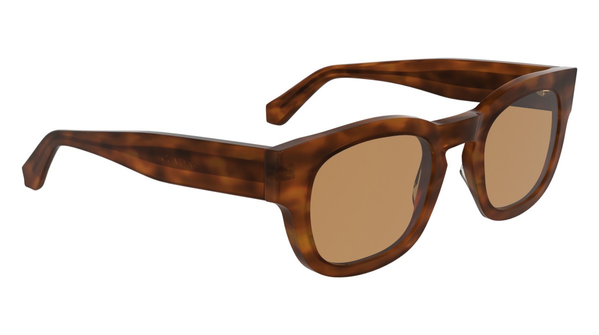 Occhiali da sole Calvin Klein Jeans CKJ25601S (201) colore brown to havana forma pantos lenti solid orange