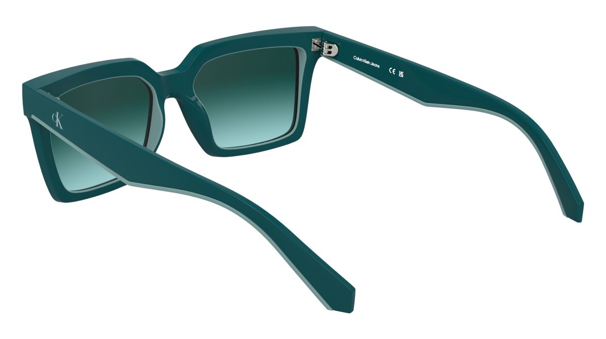 Sonnenbrillen Calvin Klein Jeans CKJ25602S (432) farbe petrol form rechteckig gläser gradient petrol