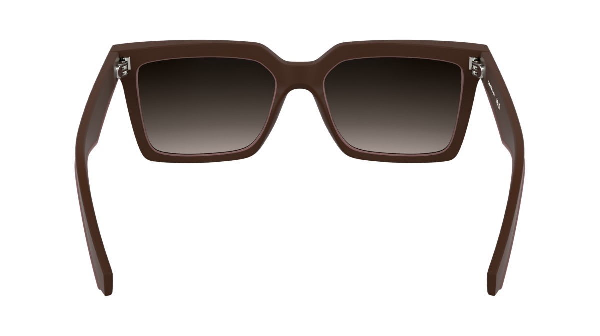 Sonnenbrillen Calvin Klein Jeans CKJ25602S (605) farbe matte burgundy form rechteckig gläser gradient brown