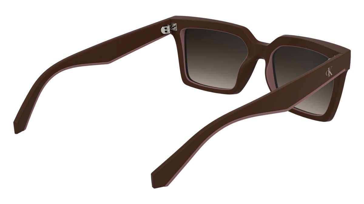 Sonnenbrillen Calvin Klein Jeans CKJ25602S (605) farbe matte burgundy form rechteckig gläser gradient brown