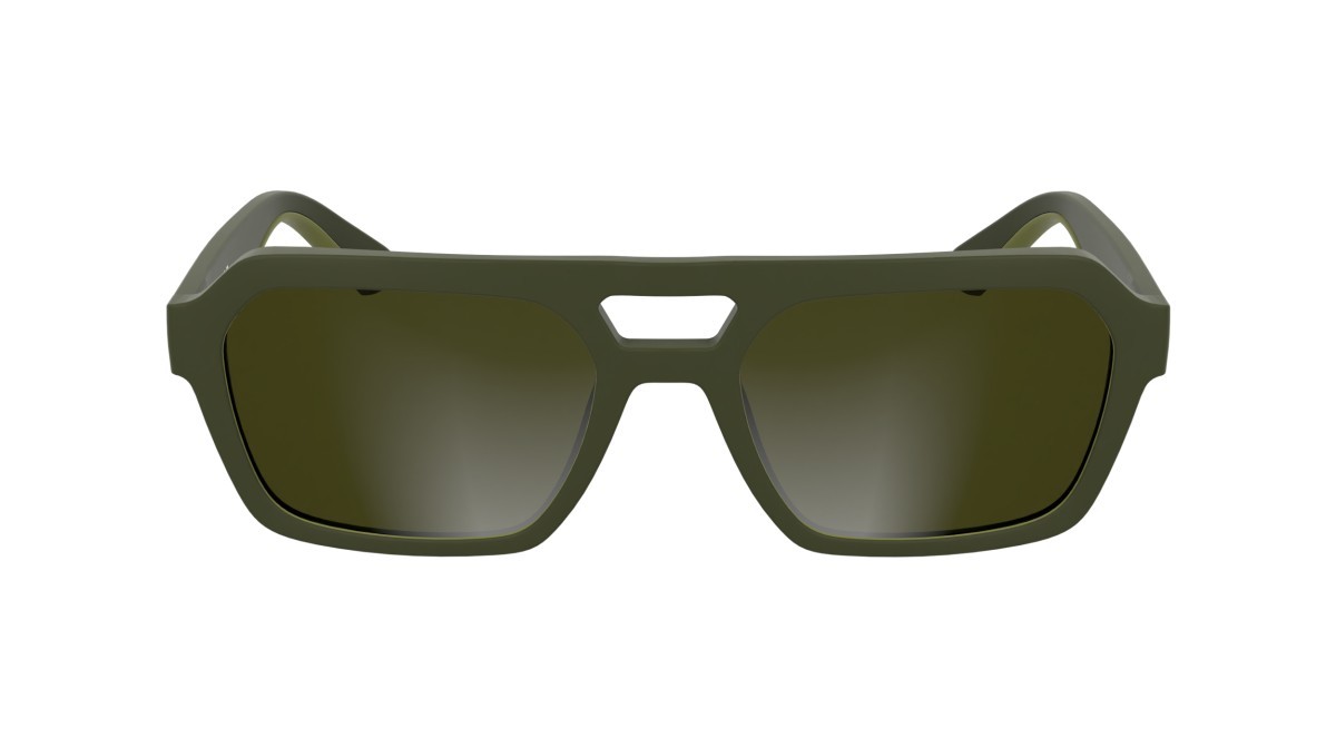 Sonnenbrillen Calvin Klein Jeans CKJ25603S (309) farbe matte khaki form rechteckig gläser solid khaki