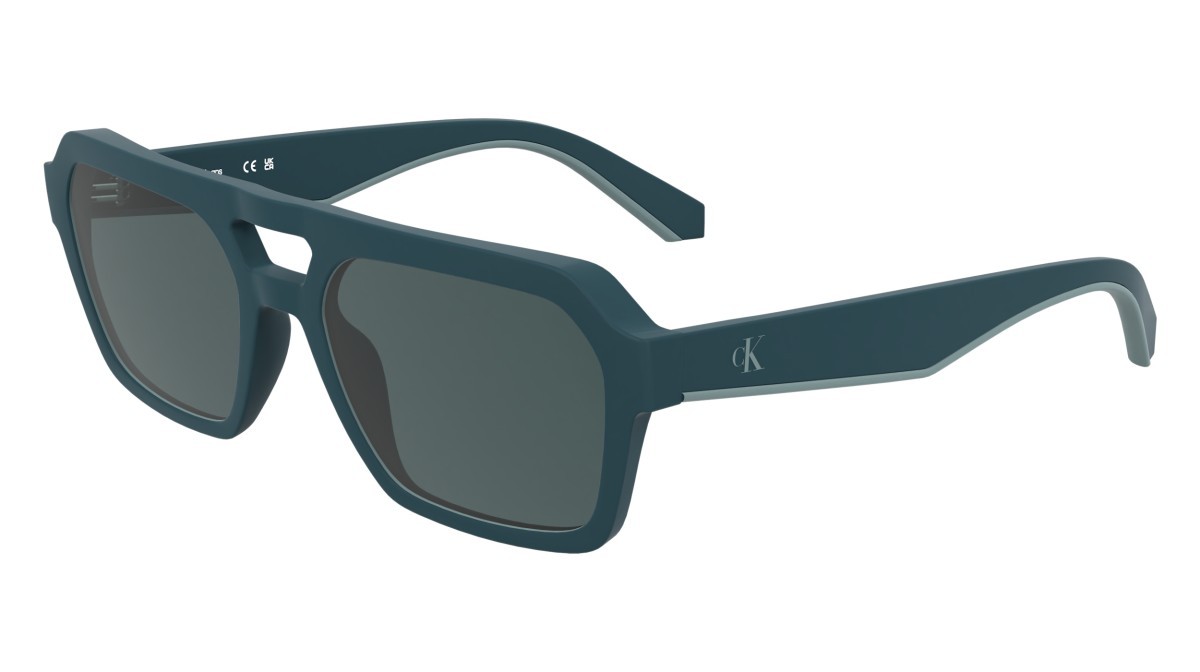 Sonnenbrillen Calvin Klein Jeans CKJ25603S (432) farbe matte petrol form rechteckig gläser solid smoke