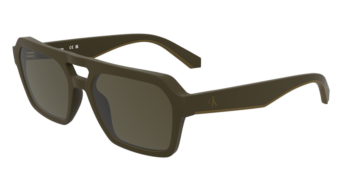 Sunglasses Calvin Klein Jeans CKJ25603S N (210) color matte brown shape rectangle 