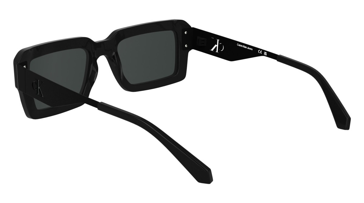 Sunglasses Calvin Klein Jeans CKJ25606S (001) color black shape rectangle lenses solid grey