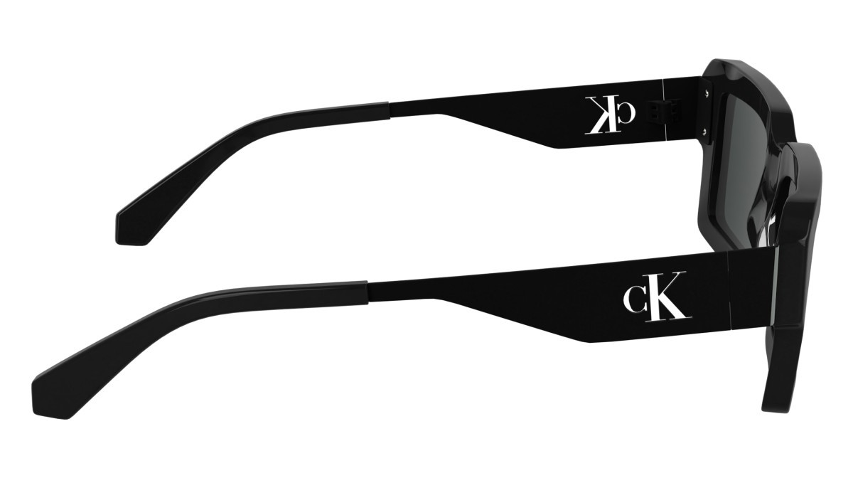 Sunglasses Calvin Klein Jeans CKJ25606S (001) color black shape rectangle lenses solid grey
