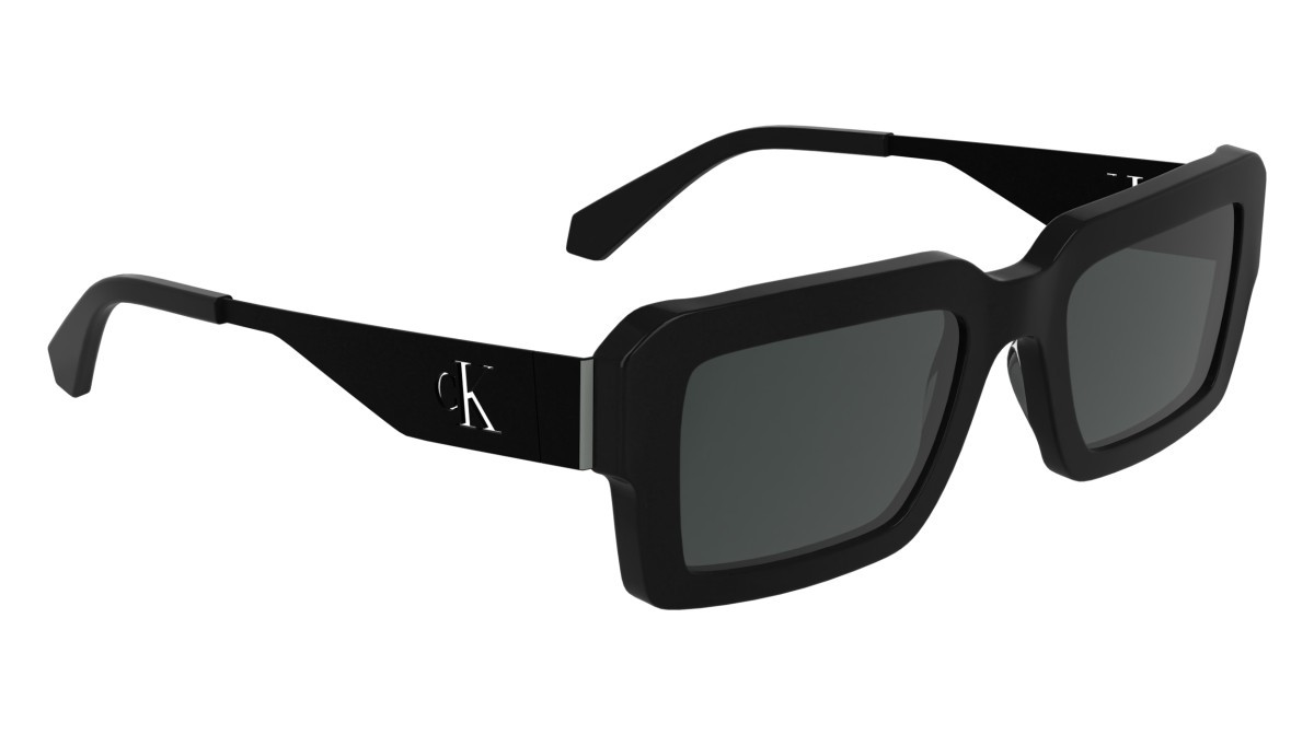 Sunglasses Calvin Klein Jeans CKJ25606S (001) color black shape rectangle lenses solid grey