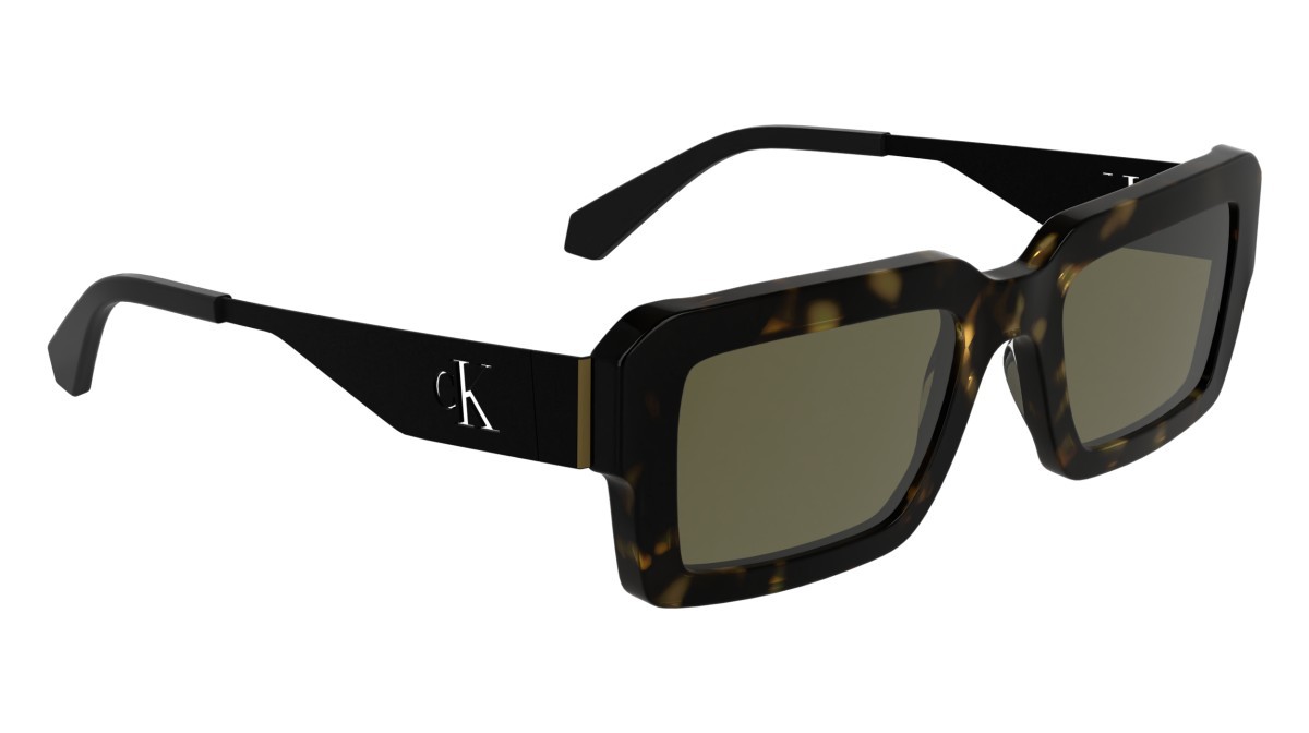 Occhiali da sole Calvin Klein Jeans CKJ25606S (242) colore dark havana forma rettangolare lenti solid brown