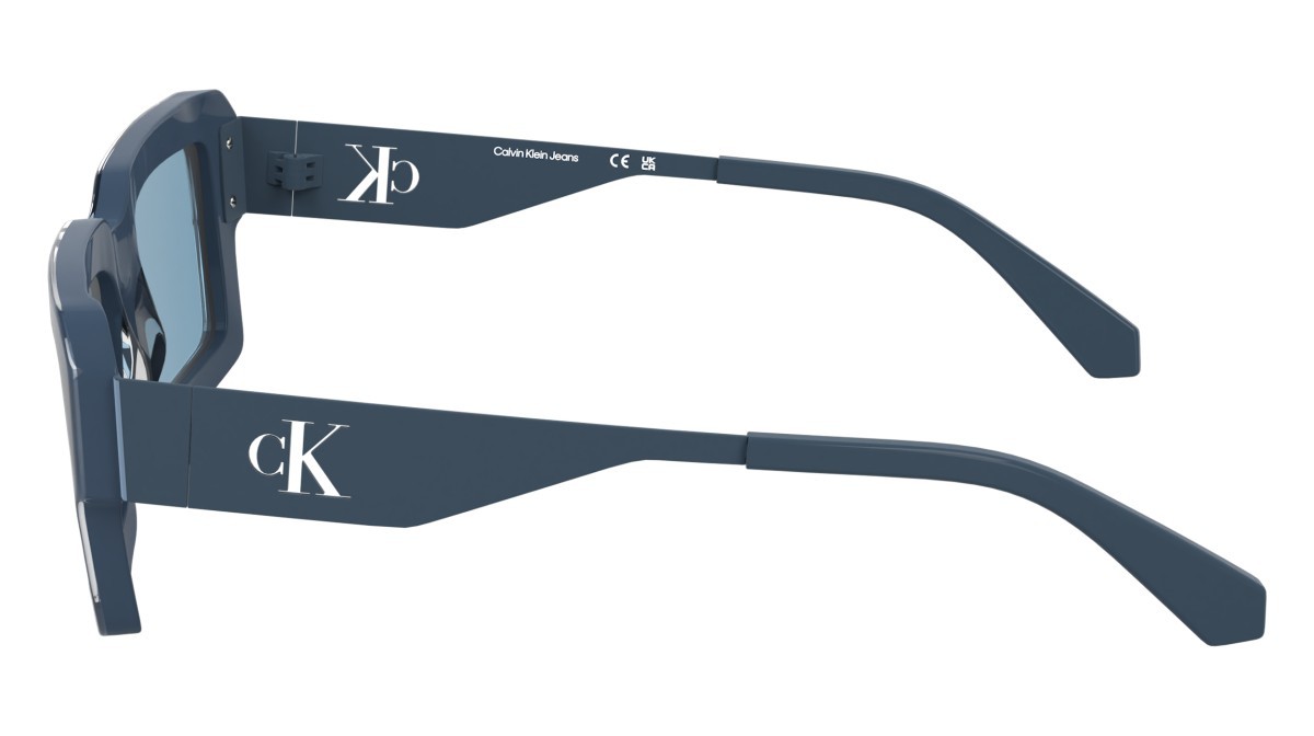 Occhiali da sole Calvin Klein Jeans CKJ25606S (400) colore blue forma rettangolare lenti solid blue